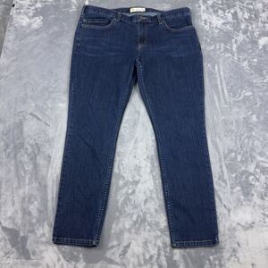 Carhartt Jeans Women Size 18 Blue Slim Fit Skinny Leg Mid Rise Dark Wash Denim